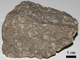 Sample of andesite porphyry from summit of O'Leary peak