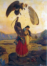 Jatayu fights Ravana