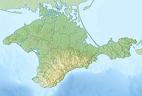 Map showing the location of Grand Canyon of Crimea