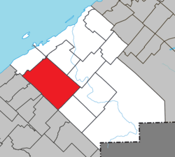 Location within Rimouski-Neigette RCM