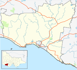 Cudgee is located in Shire of Moyne