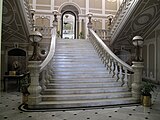 The main stairway made of Italian marble.