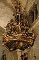 Above pulpit