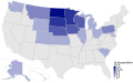 Percent of population ELCA by state