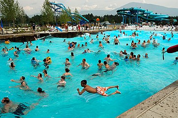 One of the two wave pools in the Boulder Beach Water Park