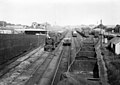 Eastbound view with a Flinders Street bound Steam locomotive, c. 1920