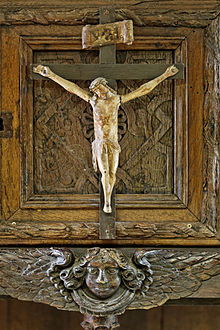 Detail in the sacristy paneling