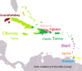 Image 5Linguistic map of the Caribbean in CE 1500, before European colonization (from History of the Caribbean)