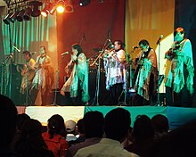 Los Kjarkas performing in 2002