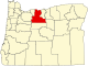 State map highlighting Wasco County