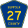 County Route 27 marker