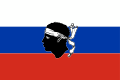 Flag of Russia with a Moor's head in the center