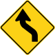 Reverse curve to left