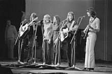 Layton (right) performing with the New Seekers in 1972