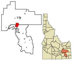 Location of Fort Hall, Idaho