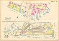 1912 Map of the Charlestown Navy Yard and Mystic Wharf