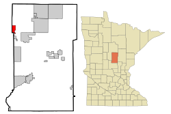 Location of Jenkins within Crow Wing County, Minnesota