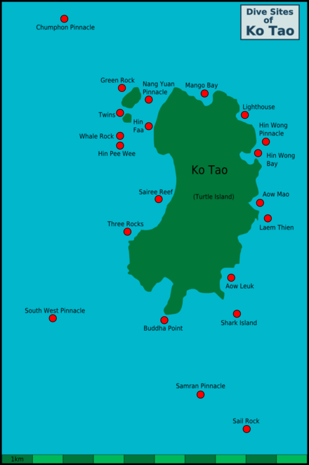 Map of Scuba Diving sites