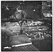 Excavation for the construction of the Federal Building. This image, taken in 1857, is one of the oldest known Detroit photographs.[13]