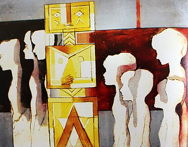 Seeking new idols, 1968, oil on canvas, 80x100