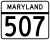Maryland Route 507 marker