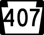 Pennsylvania Route 407 marker
