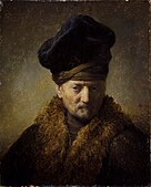 Bust of an old man with a fur hat (1630), a painting of Rembrandt's father