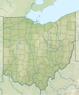 Location of Indian Lake in Ohio, USA.