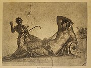 Hermaphrodite and a Satyr. Wall painting.
