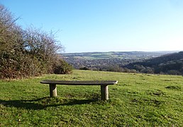 Looking down the Thames Valley from Lardon Chase
