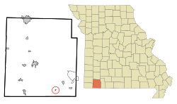Location of Chain-O-Lakes, Missouri