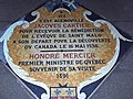 Commemoration of the Cartier expedition in the floor of the cathedral
