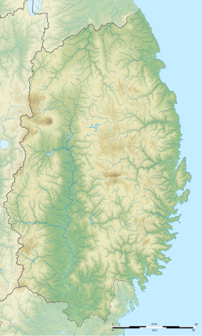 Map showing the location of Yuda Onsenkyō Prefectural Natural Park
