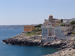 View from the bay of Santa Cesarea Terme