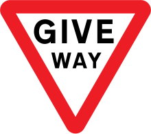 The United Kingdom's give way sign