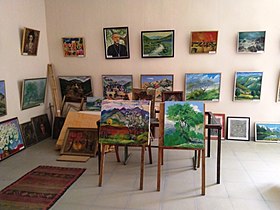 Exhibits from the village community gallery