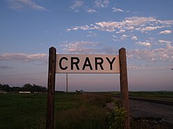 Sign at Crary