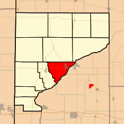 Location of Washington Township in Warren County