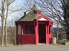 A shelter that dates back to the town's steam trams
