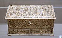 Ivory casket with two drawers, North India