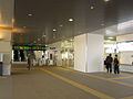 Ticket gates of the Shinkansen station.