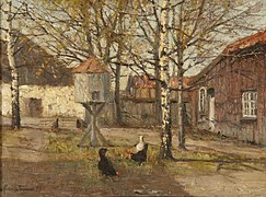 Gårdsinteriør (Vøienvolden), 1893 Stavanger kunstmuseum