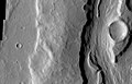 Close-up of Padus Vallis in the Memnonia quadrangle.