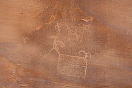 Detail of a Fremont culture petroglyph