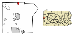 Location in Lawrence County, Pennsylvania