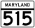 Maryland Route 515 marker