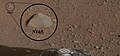 "Coronation" rock on Mars – first target of the ChemCam laser analyzer on the Curiosity rover (August 17, 2012).