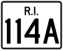 Route 114A marker