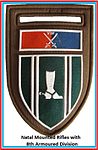 SADF 8 South African Armoured Division Natal Mounted Rifles Flash