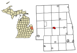 Location of Sandusky, Michigan